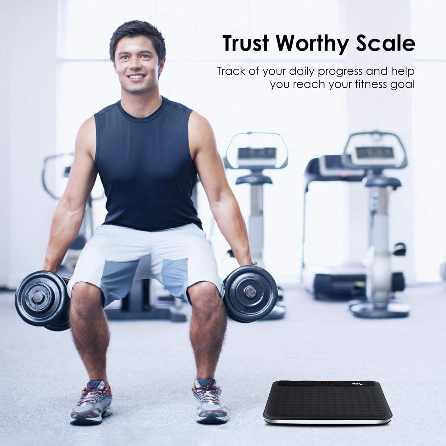 imageUten Digital Body Weight Bathroom Scale High Precision Measurements Scales with StepOn Technology Large Non Slip Silicone Platform and LCD Digital Display 400lbs180kg Capacity