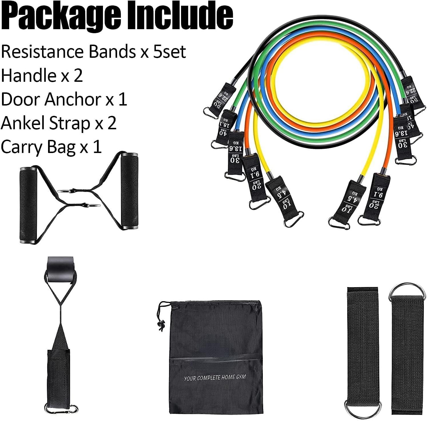 imageUten Resistance BandsYellow  Orange  Blue  Green  Black