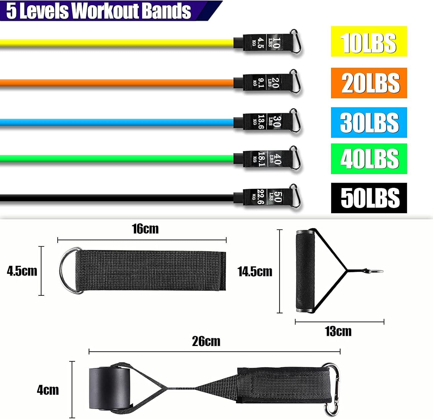 imageUten Resistance BandsYellow  Orange  Blue  Green  Black
