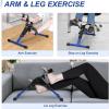 imageUten Folding Pedal Exerciser Under Desk Bike Pedal Exerciser Mini Under Desk Exercise Bike Foot Hand Cycle Portable Arm and Leg Exercise Peddler Machine with LCD MonitorBBlue