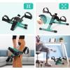 imageUten Folding Pedal Exerciser Under Desk Bike Pedal Exerciser Mini Under Desk Exercise Bike Foot Hand Cycle Portable Arm and Leg Exercise Peddler Machine with LCD MonitorAGreen