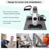 imageUten Mini Exercise Bike Under Desk Bike Arm ampamp Leg Peddler Machine with LCD Screen Displays Portable CycleSILVER