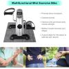 imageUten Mini Exercise Bike Under Desk Bike Arm ampamp Leg Peddler Machine with LCD Screen Displays Portable CycleSILVER