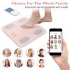 imageUten Smart Scale for Body Weight Digital Bathroom Weighing Wireless Scales with Body Fat and Water Weight for People Bluetooth BMI Electronic Body Analyzer Machine with Smartphone App 400lb Pink