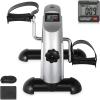 imageUten Mini Exercise Bike Under Desk Bike Arm ampamp Leg Peddler Machine with LCD Screen Displays Portable CycleSILVER